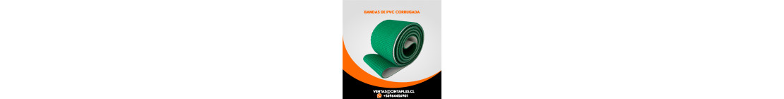 Bandas de PVC corrugadas para cintas transportadoras