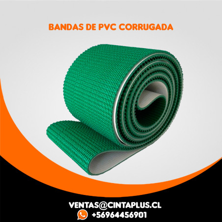 Bandas de PVC corrugadas para cintas transportadoras