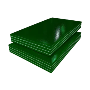 banda transportadora PVC 3 telas doble cubierta 6 mm verde manzana superior e inferior lisas