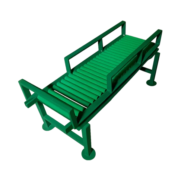 Mesa de polines gravitacionales PVC para transporte de bidones y productos embotellados