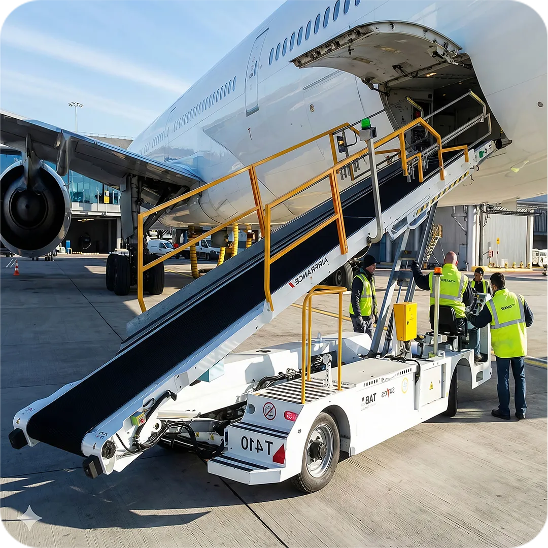 Transportadores industriales para aeropuertos