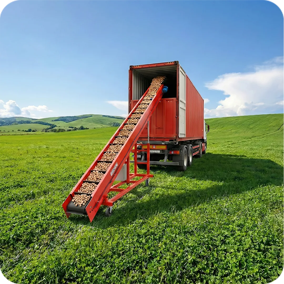 Transportador industrial para industria agrícola