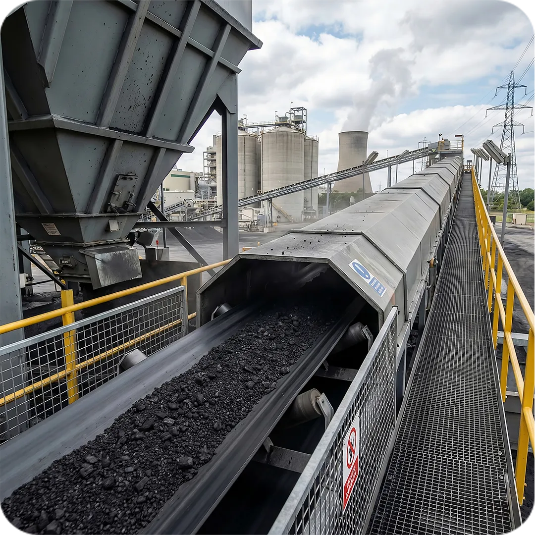 Transportador industrial para industria energética