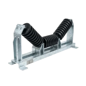 Estación de polines amortiguadora con bastidores galvanizados